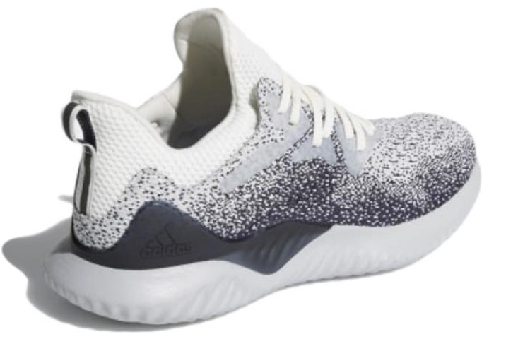 Shop adidas AlphaBounce 舒適 耐磨 低筒 跑步鞋 男款 黑灰