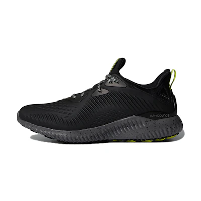 adidas Alphabounce Core Black Semi Solar Yellow