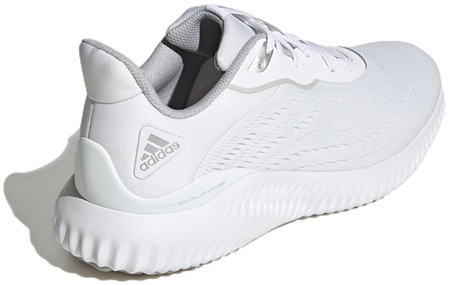adidas Alphabounce Flow 耐磨透氣跑步鞋 男女皆宜 白 Shop adidas Alphabounce Flow 耐磨透氣跑步鞋 男女皆宜 白