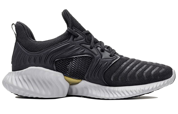 Order 阿迪达斯 Alphabounce Instinct 低帮跑步鞋 男款 黑色 拼接運動