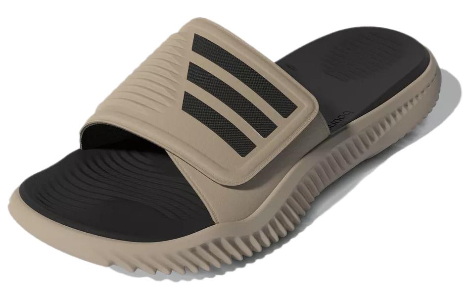 Shop adidas AlphaBounce Slide 2.0 舒適耐磨 一字拖 鞋男女同款 米色