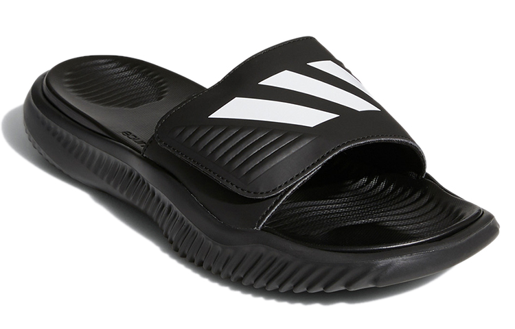 Shop adidas AlphaBounce Slide 運動拖鞋 男女款 黑白