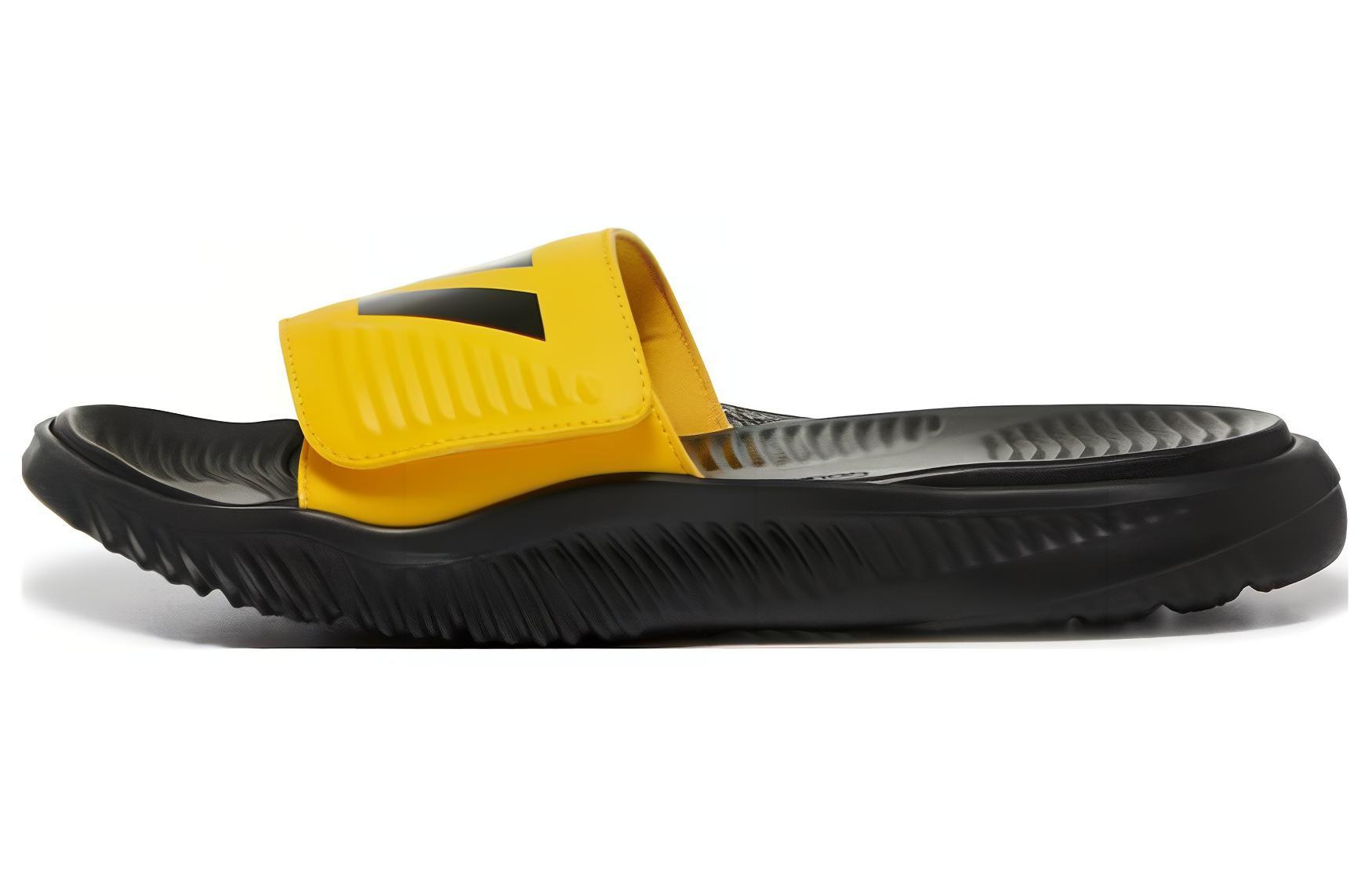 adidas Alphabounce Slide 'Black Yellow' FX1327