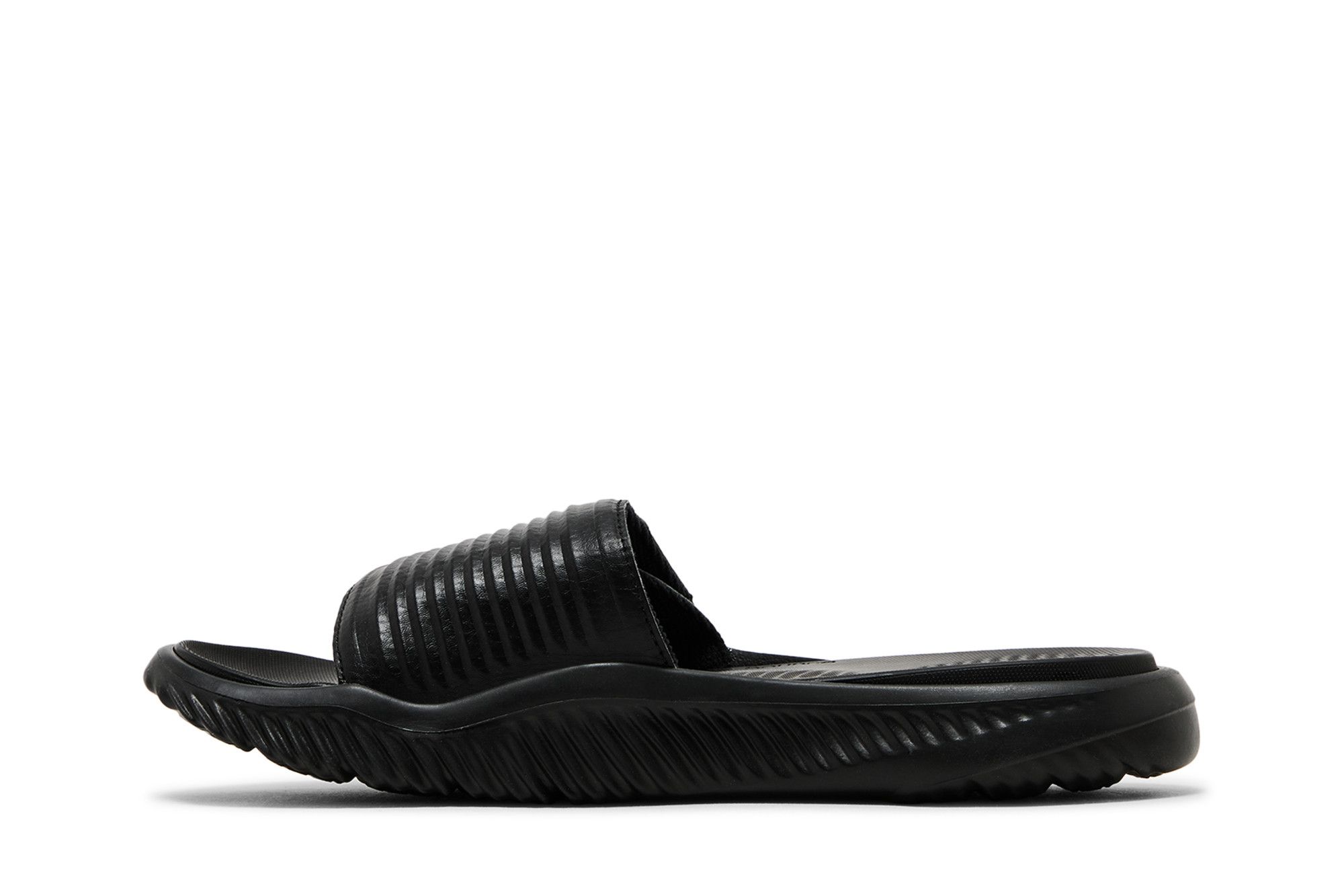 Shop adidas Alphabounce Slides 'Triple Black' GY9416