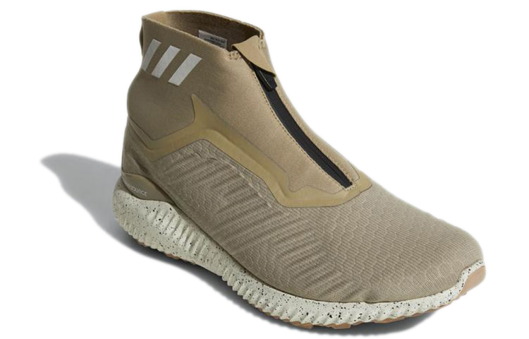 Lookbook 阿迪達斯 AlphaBounce 拉鍊跑鞋 舒適 耐磨 中幫跑步鞋 男款 灰