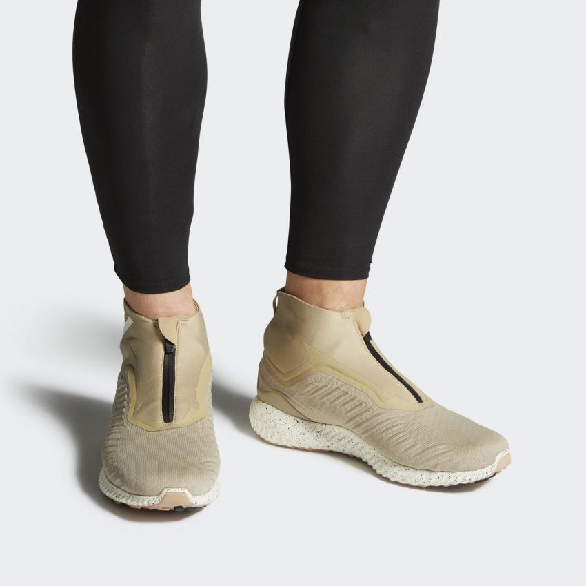 Sizing 阿迪達斯 AlphaBounce 拉鍊跑鞋 舒適 耐磨 中幫跑步鞋 男款 灰