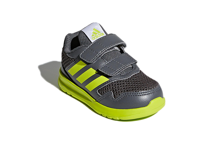 Lookbook TD婴童 adidas Altarun CF I 魔術貼 耐磨防滑 低筒運動鞋 灰黃色