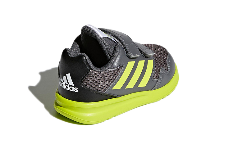 Shop TD婴童 adidas Altarun CF I 魔術貼 耐磨防滑 低筒運動鞋 灰黃色