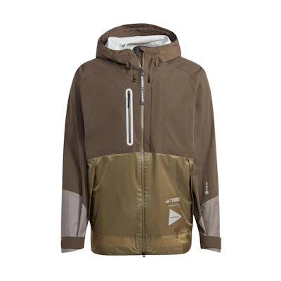 adidas And Wander Xploric Rain.Rdy Waterproof Jacket Olive Green HR7147