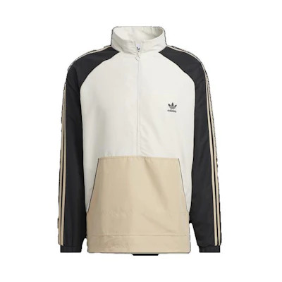 adidas Anora Colorblock Logo Half-Zip Pullover Sweatshirt Men’s Off-White HI2998