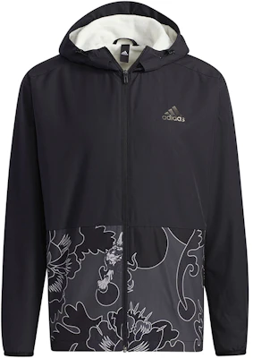 adidas AOP Block Colorblock Windproof Fleece Hooded Jacket Black GT6484 Buy adidas AOP Block Colorblock Windproof Fleece Hooded Jacket Black GT6484