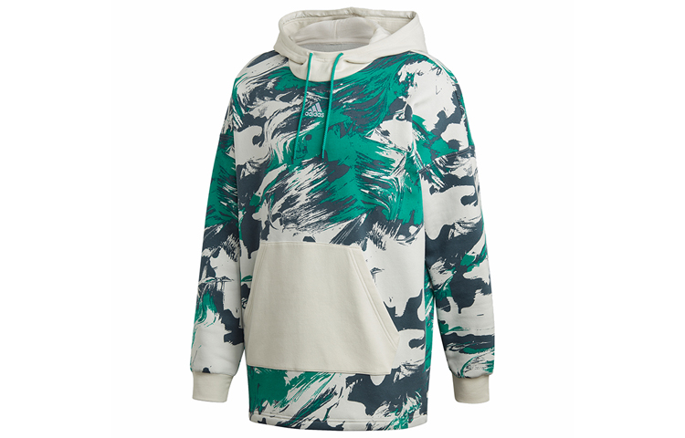 adidas AOP Hoodie M Casual Loose Fit Pullover - , Multicolor/Orbit Grey GG6724