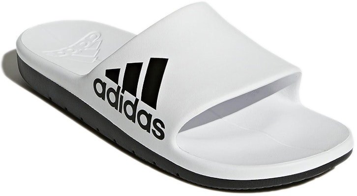 adidas Cloudfoam系列 Aqualette 簡約休閒 人字拖 男款 白黑 Lookbook adidas Cloudfoam系列 Aqualette 簡約休閒 人字拖 男款 白黑