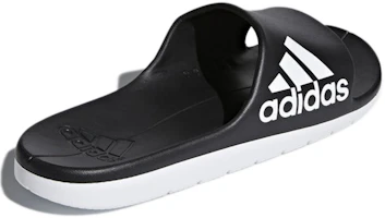 Shop adidas Aqualette Cloudfoam Slippers 'Black White' CM7928