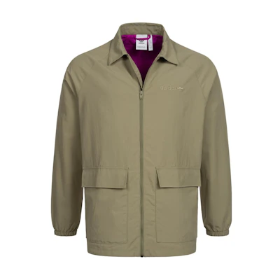 adidas Area 33 Embroidered Logo Coach Jacket Brown HI5263