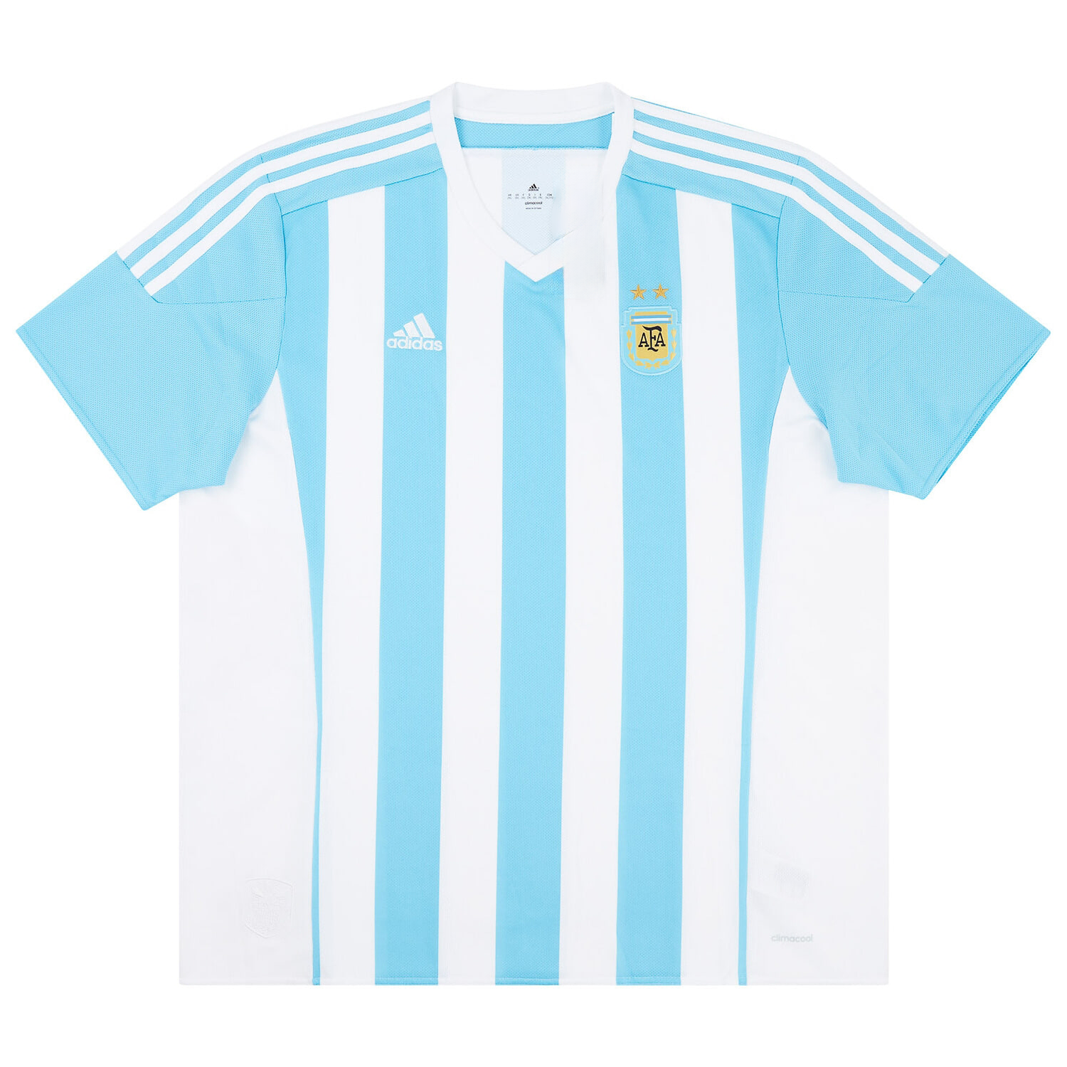 adidas Argentina 2015 Copa America Retro Striped Jersey Light Blue Mens. AC0326