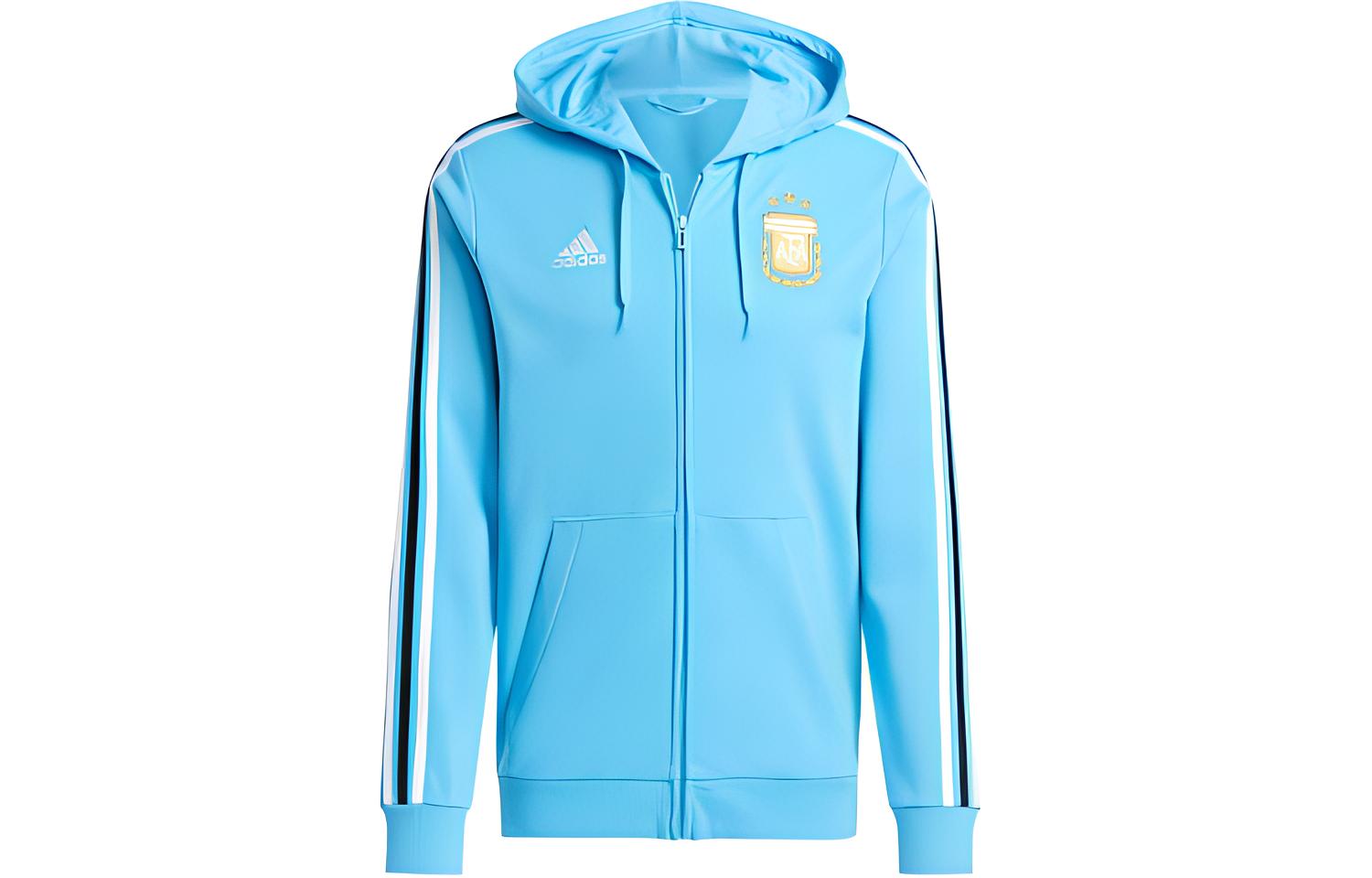 adidas Argentina DNA Full-Zip Hoodie Striped Multicolor Jacket - Blue IU2143