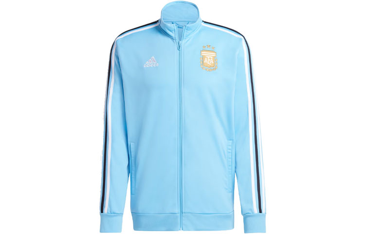 adidas Argentina DNA Track Top Blue Three-Stripe Colorblock Jacket IT9682