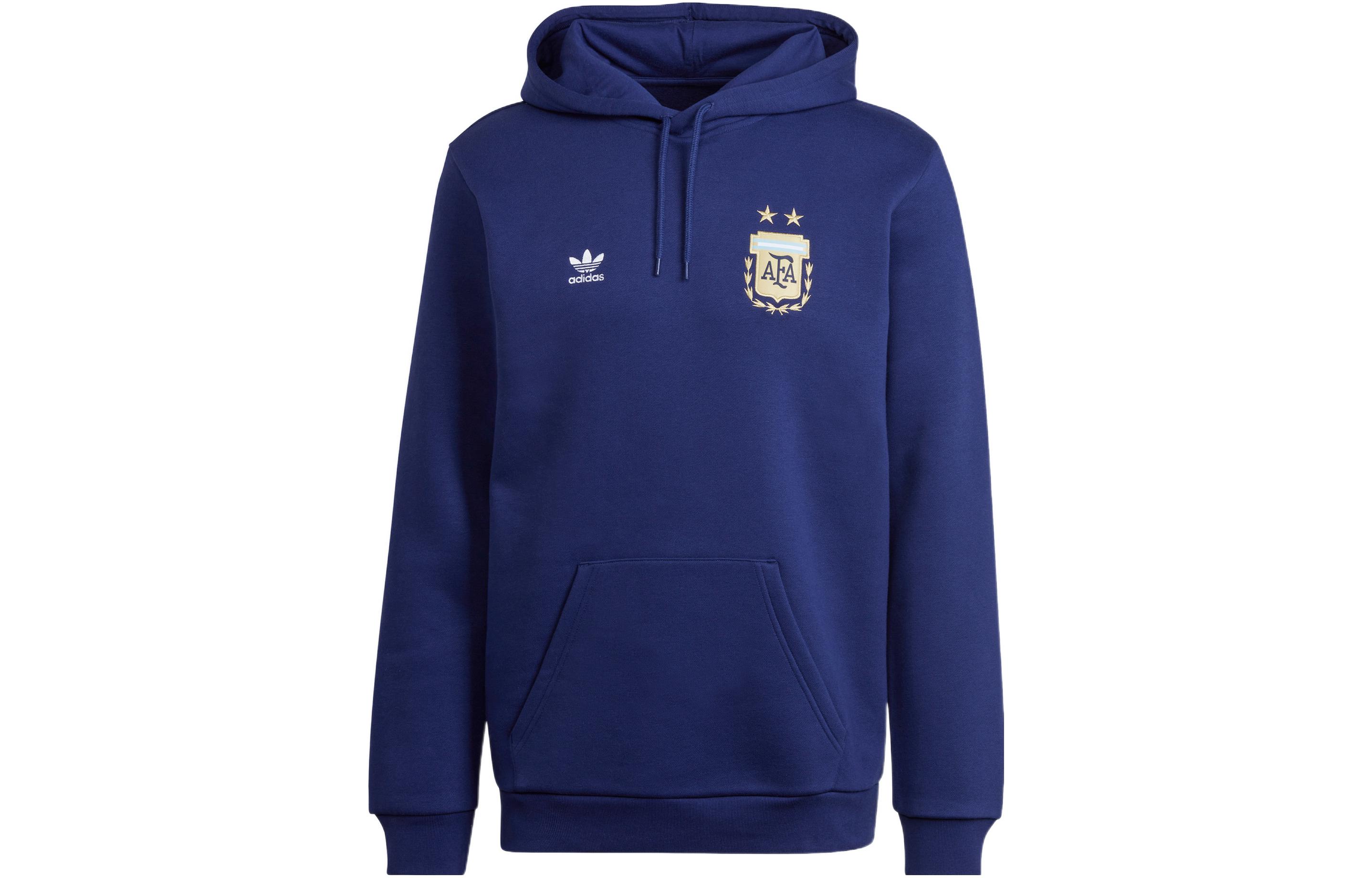 adidas Argentina Essentials Logo Pullover Sweatshirt Blue Soccer Style IC1852