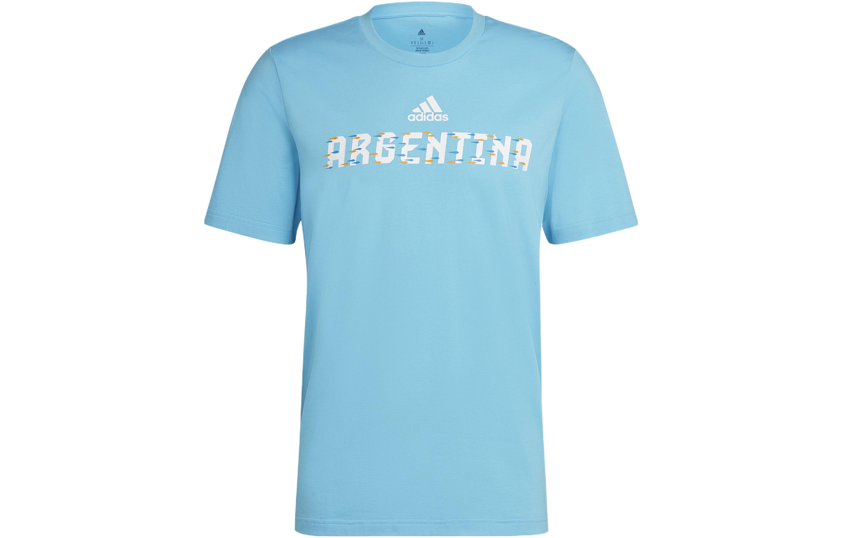 adidas Argentina Football Graphic Tee Blue Short Sleeve Crewneck HD6380