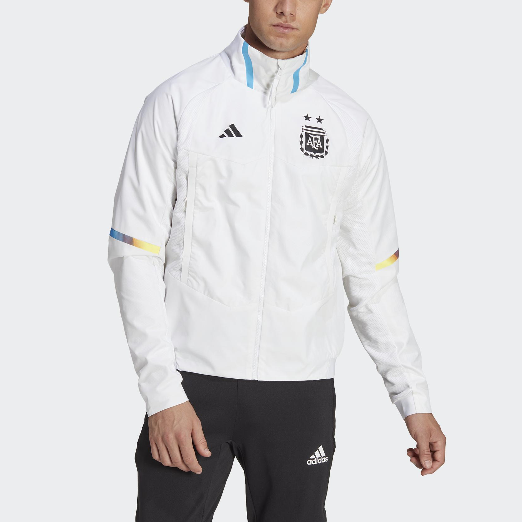 adidas Argentina National Team World Cup Retro Track Jacket White Mens IC4446 圖 3