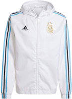 adidas Argentina Sport Performance 3-Stripes Colorblock Hoodie Jacket White IU2138 adidas Argentina Sport Performance 3-Stripes Colorblock Hoodie Jacket White IU2138