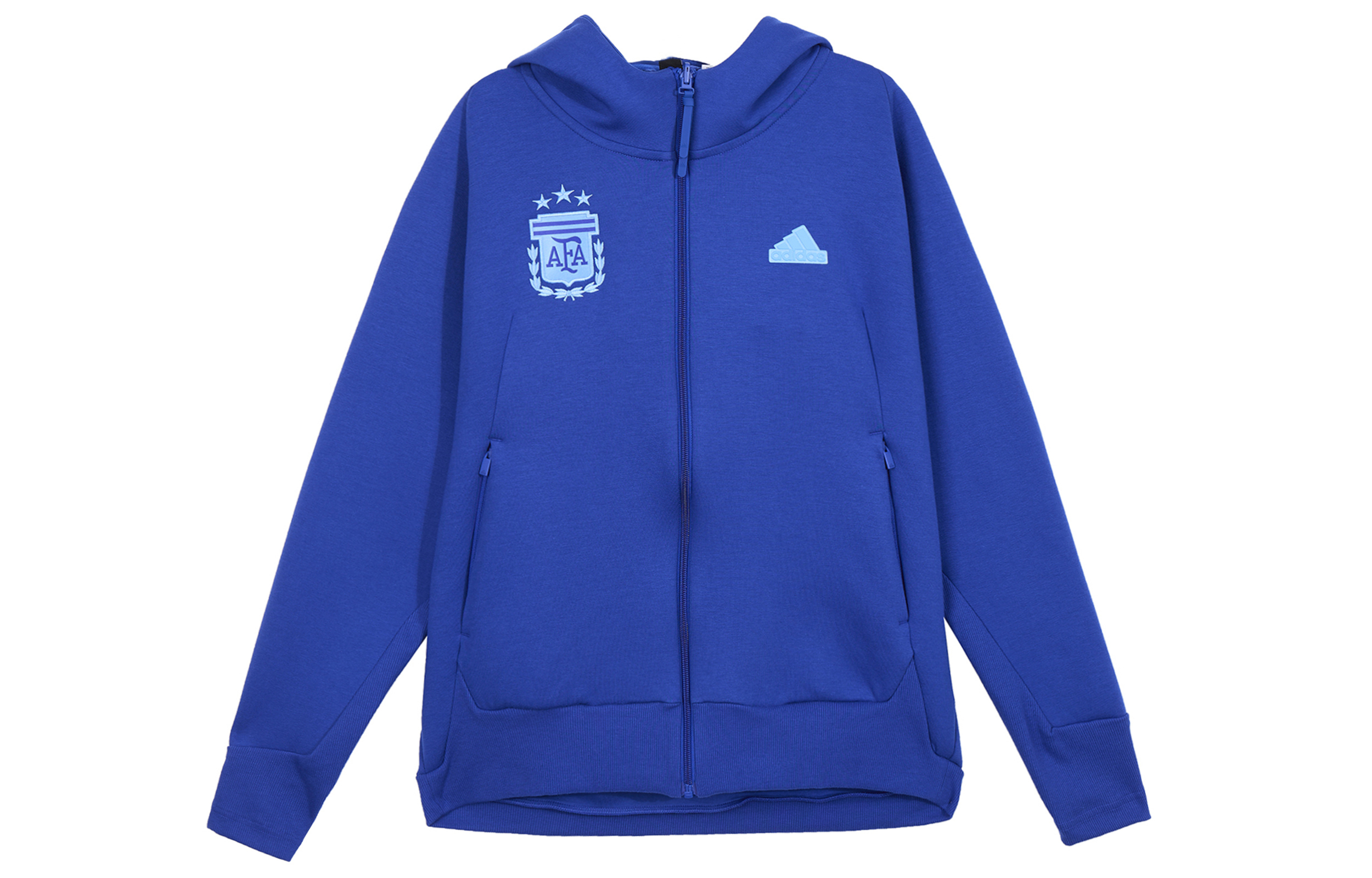 adidas Argentina Team Cobalt Blue Hooded Soccer Jacket IU2153