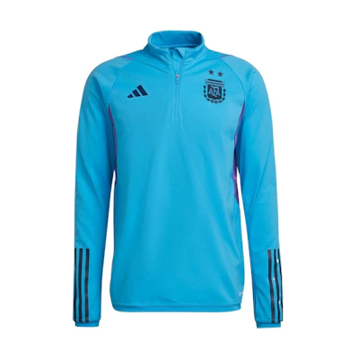 adidas Argentina Tiro 23 Qatar World Cup Training Half-Zip Sweatshirt Blue Men HF3916