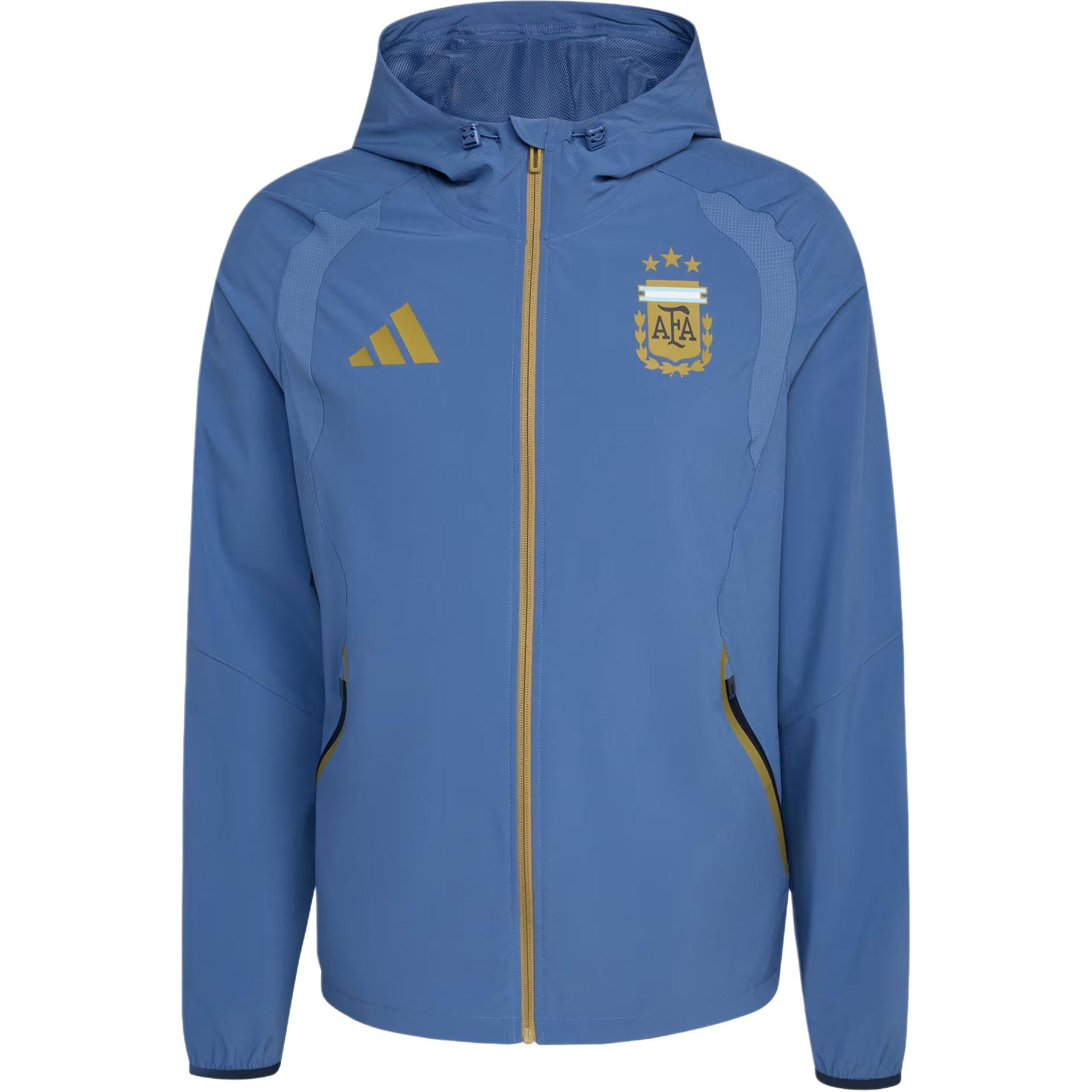 adidas Argentina Tiro Solid Comfort Soccer Jacket - Navy Blue JZ6313