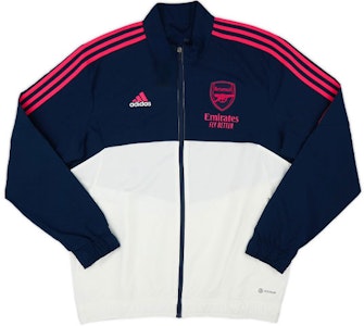 adidas 阿森納 2022-23 深藍三條紋標誌運動外套。 HT4442 Order adidas 阿森納 2022-23 深藍三條紋標誌運動外套。 HT4442