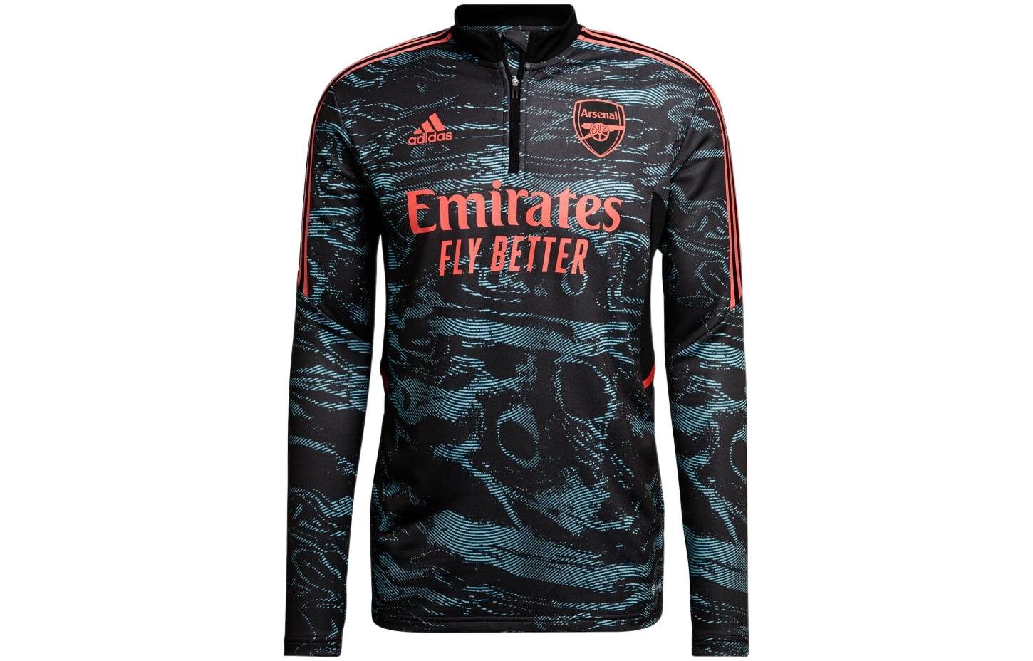 adidas Arsenal 22/23 Teal Training Top Long Sleeve Slim Fit Pullover HC1252