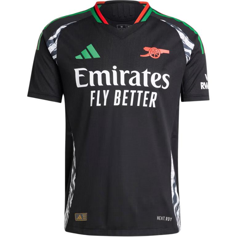 adidas Arsenal 24/25 Away Authentic Jersey Black Slim Fit Soccer Shirt IT6147