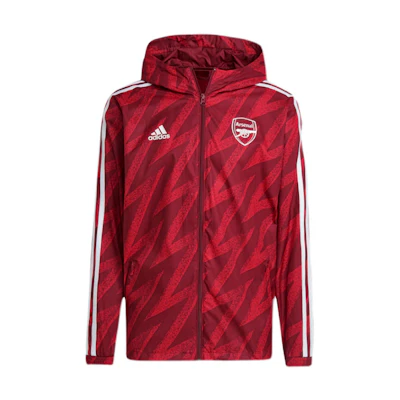 adidas Arsenal AFC Windbreaker Soccer Training Logo Jacket Men’s Dark Red GR4196