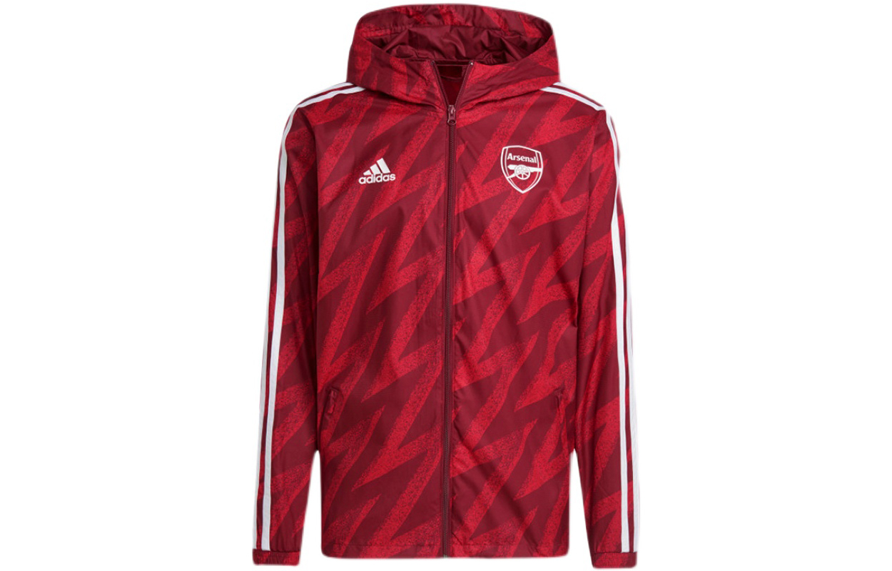 adidas Arsenal AFC Windbreaker Soccer Training Logo Jacket Men’s Dark Red GR4196 圖 2