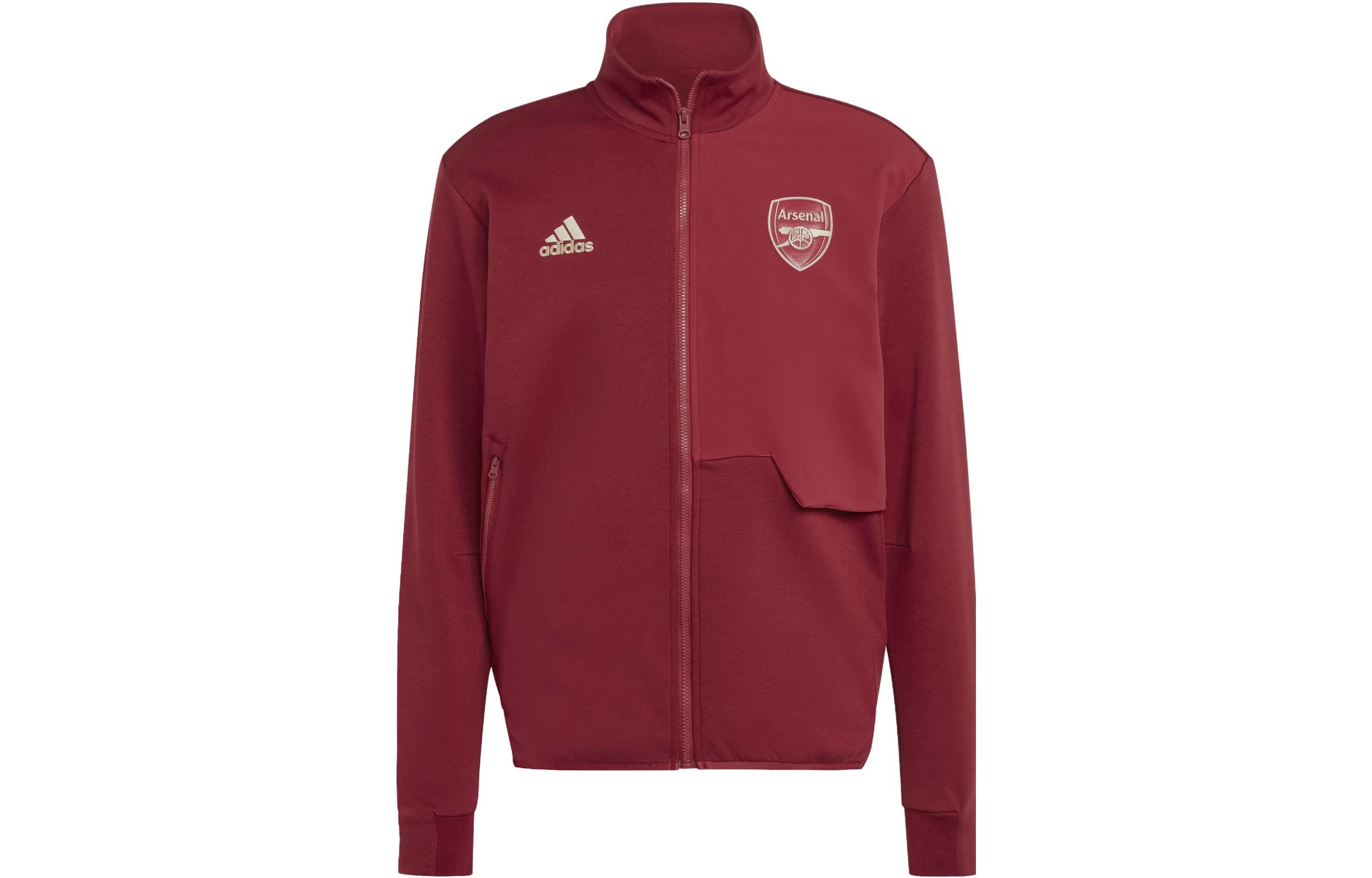 adidas Arsenal Anthem Jacket Craft Red Logo High Collar Long Sleeve HZ2080 圖 2