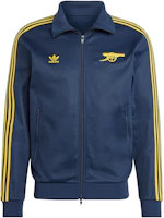 adidas Arsenal Beckenbauer Track Top Navy/Tribe Yellow Retro Jacket IK8711 adidas Arsenal Beckenbauer Track Top Navy/Tribe Yellow Retro Jacket IK8711