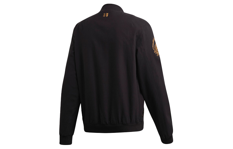 Lookbook adidas Jaket Arsenal Hitam dengan Kerah Tegak FQ6624