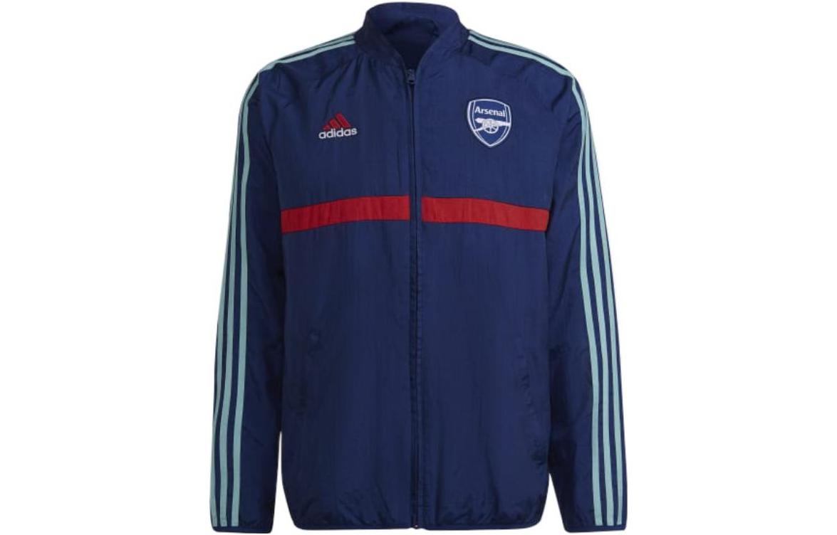 adidas Arsenal Blue Football Training Jacket with Stripe Logo GR4212