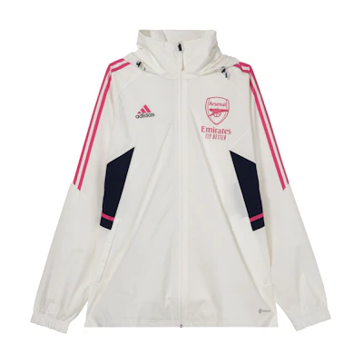 adidas Arsenal Casual Retro Track Jacket Beige Long Sleeve with Zip. HT4453