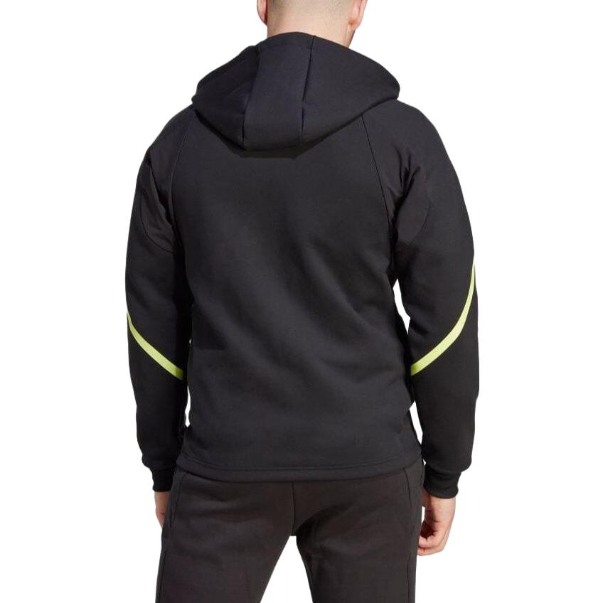 adidas Arsenal Club Black Striped Print Full-Zip Hooded Jacket Men’s Casual HZ2040 圖 5