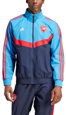 adidas 阿森納復古藍色條紋長袖運動外套 IU2073 Shop adidas 阿森納復古藍色條紋長袖運動外套 IU2073