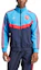 Shop adidas 阿森納復古藍色條紋長袖運動外套 IU2073
