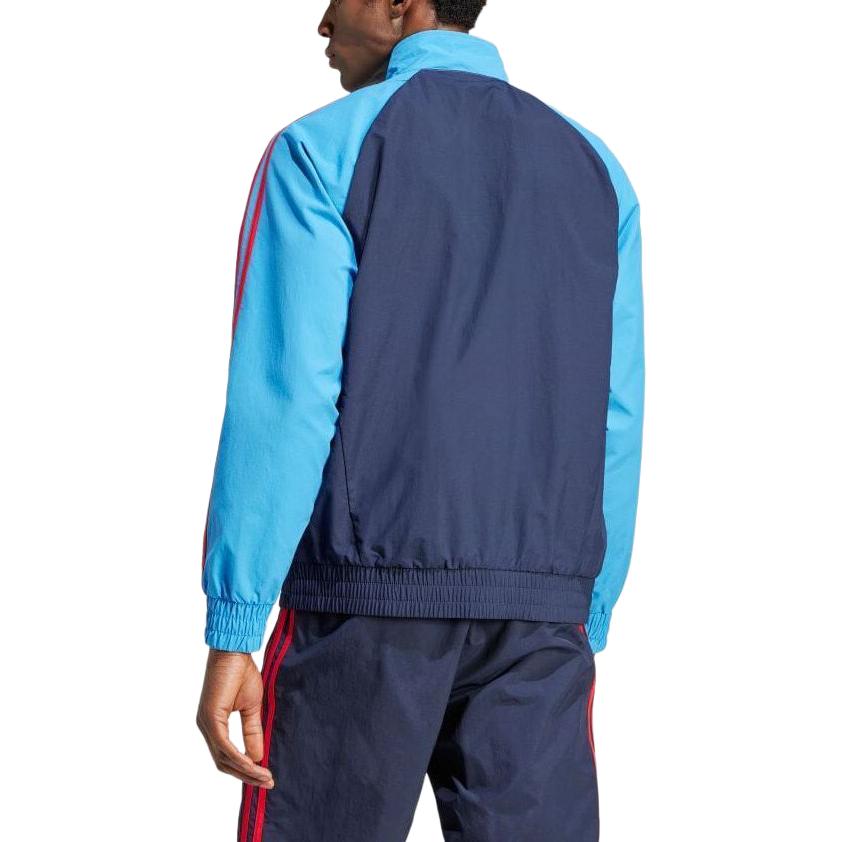 adidas Arsenal Club Retro Track Jacket Striped Raglan Long Sleeve Blue IU2073 圖 5