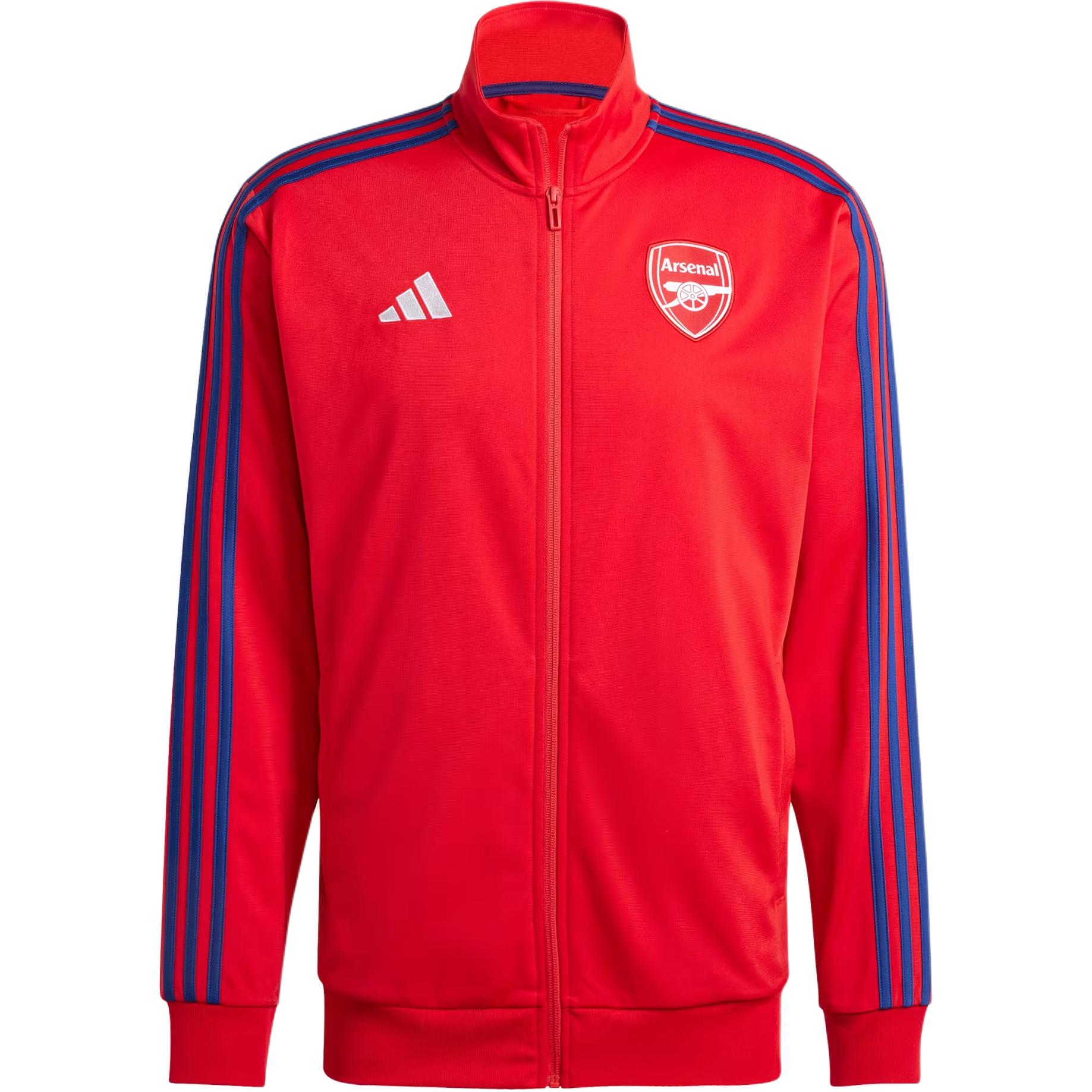 adidas Arsenal DNA Track Top Red Jacket with 3-Stripes & Logo IT4113