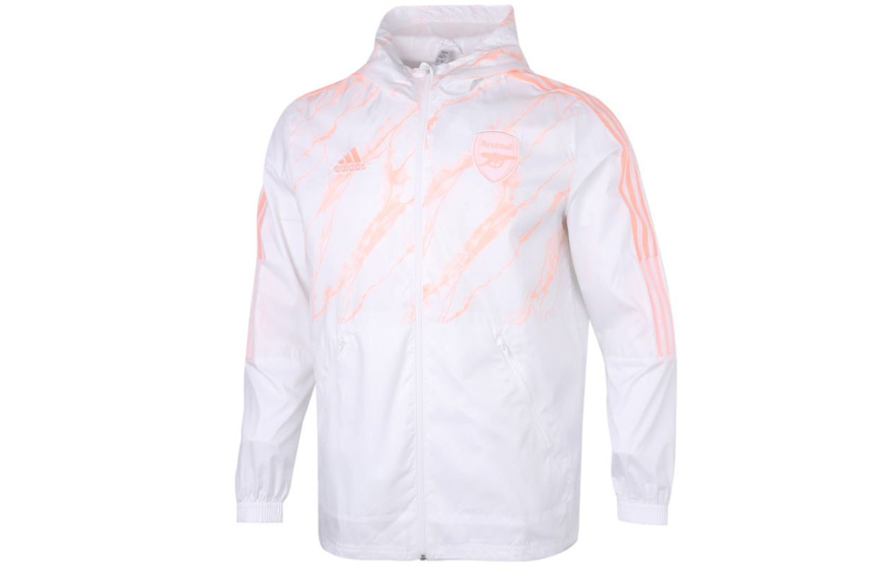 adidas Arsenal Football Woven Jacket Hoodie White GQ2535