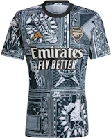 adidas Arsenal Ian Wright Pre-Match Soccer Jersey Black IQ2464 adidas Arsenal Ian Wright Pre-Match Soccer Jersey Black IQ2464