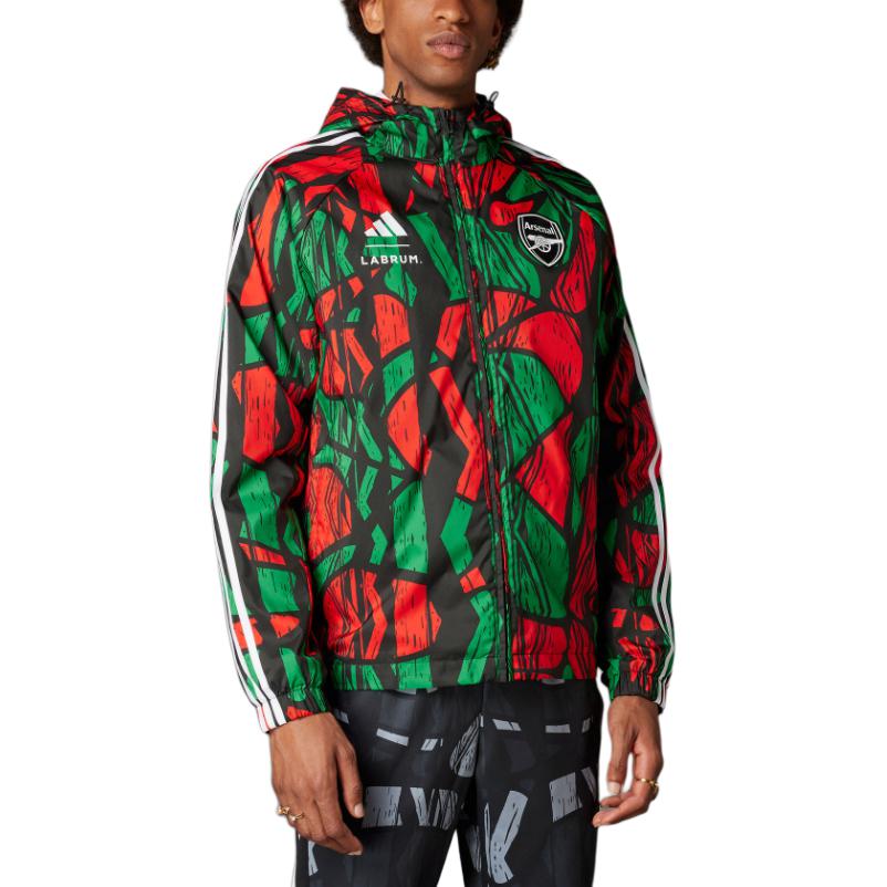 Lookbook adidas Arsenal LABRUM 紅綠足球連帽防風外套 IT4081