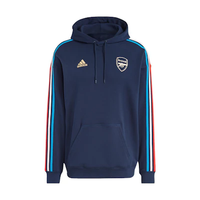 adidas Arsenal Letter Print Drawstring Hoodie Collegiate Navy Blue HZ9990