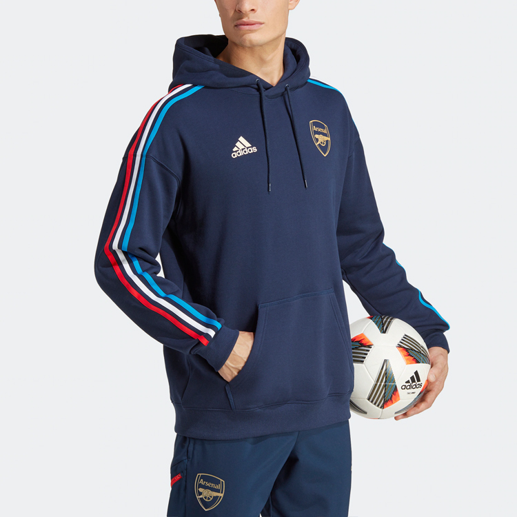 adidas Arsenal Letter Print Drawstring Hoodie Collegiate Navy Blue HZ9990 圖 5