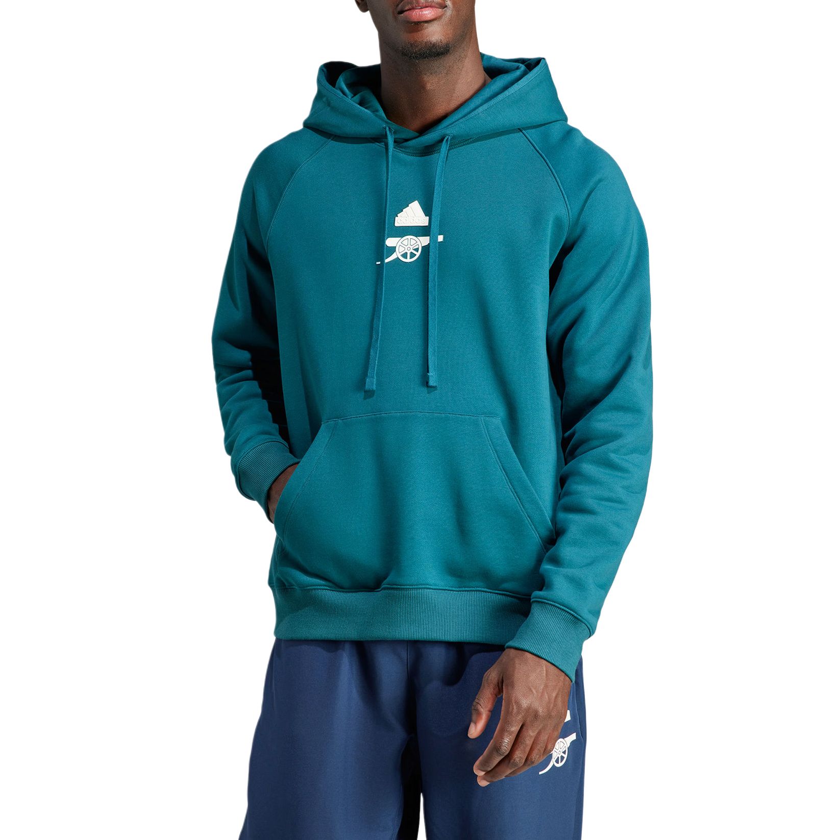 adidas Arsenal Lifestyler Hoodie Football Casual Sweatshirt in Green HZ2062